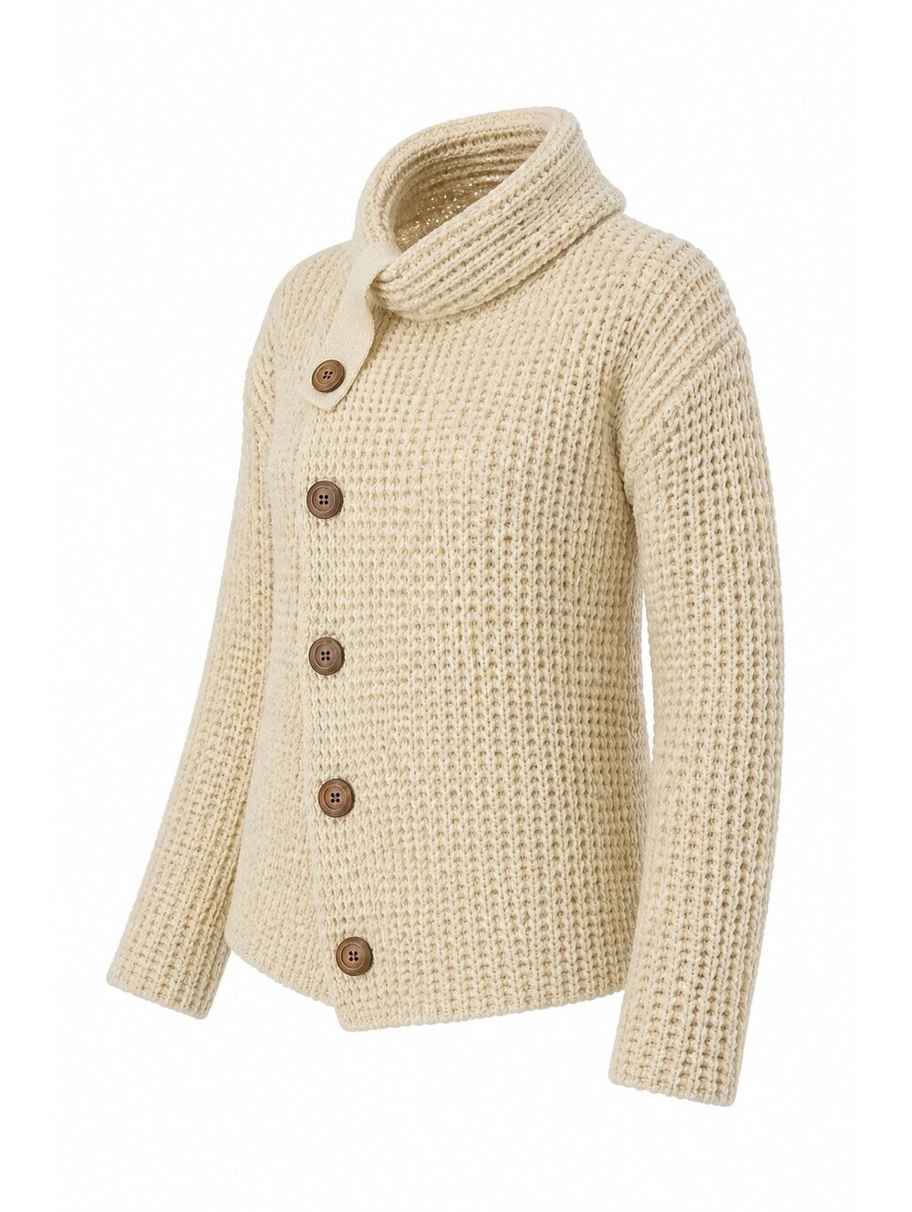 Tantrums Cream Knit Button-Up Sweater Cardigan Size Large